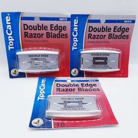 Top Care 036800239487 Nos Vintage Stainless Steel Double-edge Razor Blades 30 Count