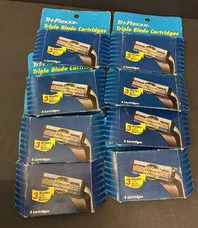 Topcare 024500204249 Lot Of 8 Tri-flexxx 3-blade 4 Cartridge Packs 32 Carts Total 2007 Nos