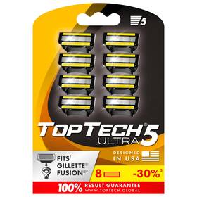 Toptech 850061986696 Ultra 5 Razors For Men - Replaceable Cartridges Manual Shaving Razor B