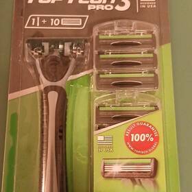Rmp3-010 Toptech Pro 3 Cartridge Razor Blades 10 Cartridges Stainless Steel