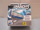 Mach3 Total 5 Turbo Cartridges Men 15pks Gillette 75 Razor Blades