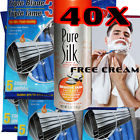 Tr-br Assured 40 Pcs Of Mens Disposable Triple Blade Shaving Razors Free Cream 639277112187