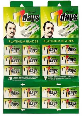 Treet 7899989500921 7 Days Platinum Double Edge Safety Razor Blades 1 Count Pack Of 100