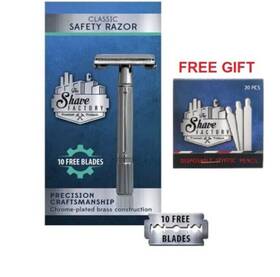 Tsf 638183778241 Double Edge Shaving Safety Razor With Free 10 Blades
