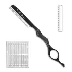 Kw0naavpf Tucnoeu Hair Razors For Cutting 7 Inch Mental Thinning Styling With 10 Black