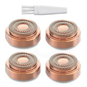 Xbt-02 Tuokiy Replacement Heads For Flawless Facial Hair Rose Gold 4 Pack Gen 2