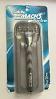 Turbo Gillette New Mach 3 1 Razor Handle 2 Cartridges 047400196896