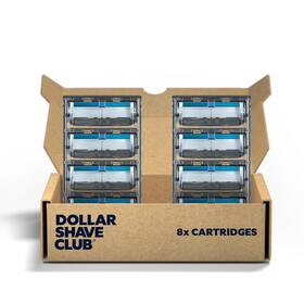 Unilever 313037440429 Dollar Shave Club 6 Blade Razor Refills 8 Pack Stainless Steel Blades Fo