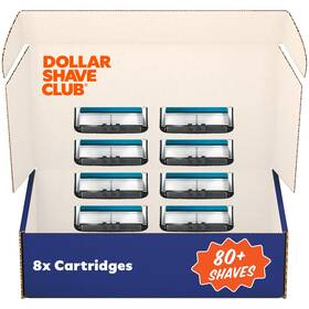 Unilever 313108413451 Dollar Shave Club 6 Blade Razor Refills 8 Pack Stainless Steel Blades Fo