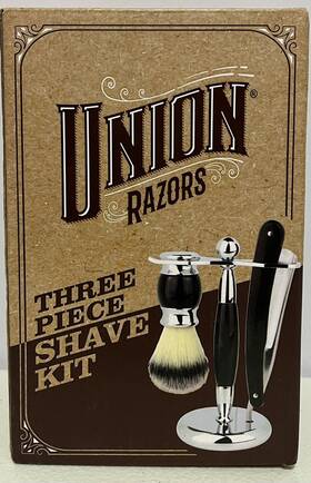 Union 045464799312 Razors Retro Fashion Three Piece Shave Kit Brand New