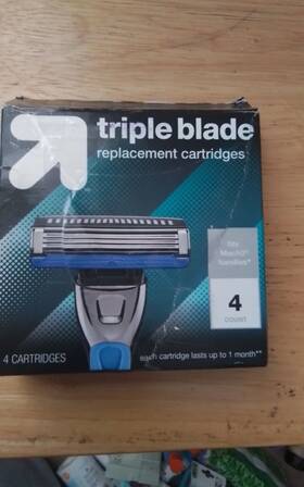 Mach3 Up & 024500304802 And Triple Blade Replacement Cartridges Fits Handles 4 Ct