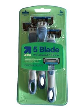 Up & 024500307100 And 5 Blade Razors With Accolade Trimmer Disposable 3 Pack