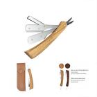 Usmsr003 Mens Shaving Razor Professional Straight Stainless Steel Wood Folded Barber