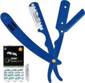 Utopia Care 840143523321 Professional Barber Straight Edge Razor Safety With 100-pack Derb