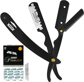 Utopia Care Professional Barber Straight Edge Razor Safety With 100-pack Derby B