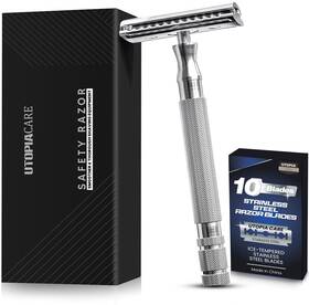 Uc0036 Utopia Care Double Edge Safety Razor For Men And Women With 10 Premium Stainless S