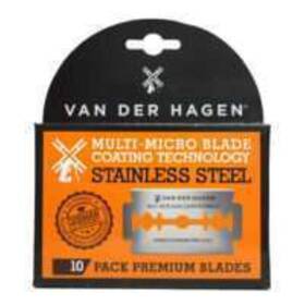 401251 Van Der Hagen Premium Micro Blade Ice Tempered Stainless Steel - 10 Pack