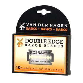 Van Der Hagen 893164000913 Basics Double Edge Razor Blades Stainless Steel 10 Count