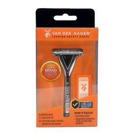 Van Der Hagen 893164012527 Weighted Safety V-razor With 5 Blades