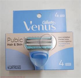 Venus 047400704961 For Pubic Hair And Skin Womens Razor Blade Refills - 4ct