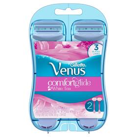 Venus 191566061588 Gillette Comfort Glide White Tea Disposable Razor Gel Bars 2 Ct Pack Of 3