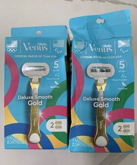 4116a17409 Venus 2 - Delux Smooth Gold Razor Set