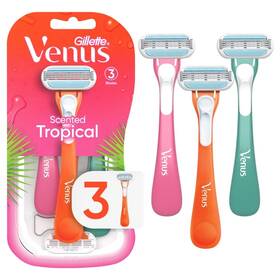 58459307 Venus Tropical Womens 3 Blade Disposable Razor Count Multi-color