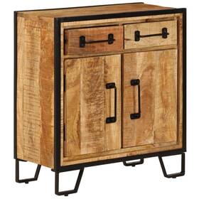 247342 Vidaxl Cabinet Each Ones Unique Solid Mango Wood 25.6 X 11.8 27.6 In