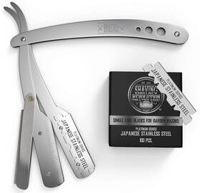 Viking Revolution 705353450631 Straight Edge Barber Razor For Close Shaving - Professional Blade