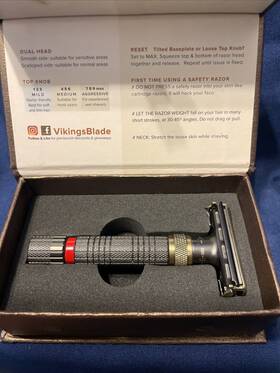 Vikings Blade 445028969930 Adjustable Safety Razor The Emperor Ftmeijift Smooth Shave Dual Head