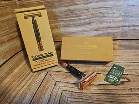 Vikings Blade 744759660169 The Chieftain Odin Double Edge Safety Razor Obsidian Black And Rose