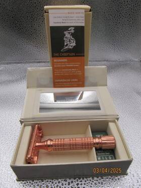 X004crauif Vikings Blade New Chieftain Ftheraft Safety Razor Frosted Rose Gold Blades Case