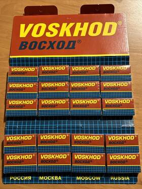 Voskhod 601236000695 100 Teflon Coated Double Edge Safety Razor Shaving Blades-made In Russia