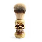 W8114 Unbranded Shave Brush Set Skull Resin Handle Matching Stand Stainless
