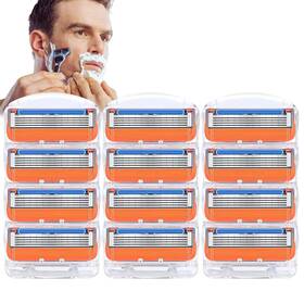 Waj 733669529673 12pcs Razor Blade Shaving Refills For Gillette Fusion 5 Orange N