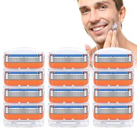 Waj 733669530624 12pcs Razor Blade Shaving Refills For Gillette Fusion 5 Orange N