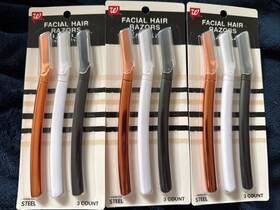 Walgreens 049022023901 Lot Of 3 Facial Hair Razors Count Stainless Steel