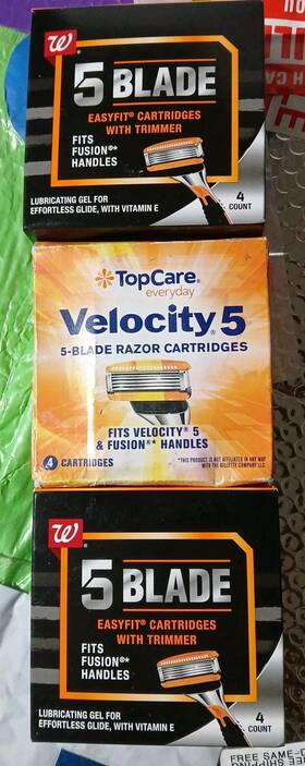 Walgreens 049022130418 5 Blade Easyfit Razor Compare To Fusion 4 3 12 Count