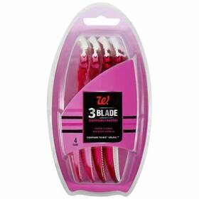 Walgreens 195602005345 Womens 3 Blade Disposable Razors With Fresh Floral Scented Handle