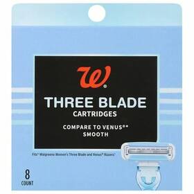 Walgreens 195602034499 3 Blade Easyfit Cartridges 8ct Compare With Venus Smooth