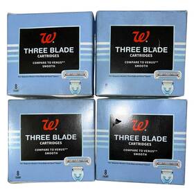 457409 Walgreens Lot Of 4 Smooth 3-blade Cartridges For 3 Blade And Venus Womens
