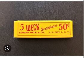 8530-359-4810 Weck 1960s E. Sextoblades Safety Razor Str 5s 5 Pack Blades Factory Sealed