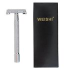 Weishi Chrome Long Handle Version Butterfly Open Double Edge Safety Razor 799443649029