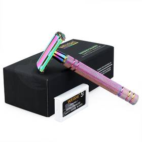 Rainbow1.0 Weishi Safety Razor Butterfly Open Double Edge Elegant Rainbow Color Womens