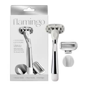 9050033601 Wildcat Wholesale Llc Womens Shaving Set With Razor Handle And 5-blade Cartridges Chrome 4 Pi