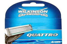 Wilkinson 027800012008 Sword - Quattro Plus Refills Pack Of 4 Blades For Men