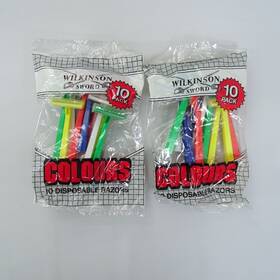 Wilkinson 074809603007 Lot Of 2 Sword Colours Disposable Razors 10 Pack 20 Vintage 1995