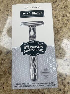 Wilkinson 711181886238 Sword Quad Blade Razor For Men With 5 Refills