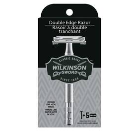 Wilkinson 841058044000 Sword Double Edge For Men With 5 Blades Refills