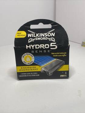 Wilkinson Sword 027800004102 Hydro 5 Sense Energize Razor Cartridges Pack Of 4 Blades - New